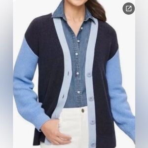 Talbots Navy and Blue Cardigan Sweater